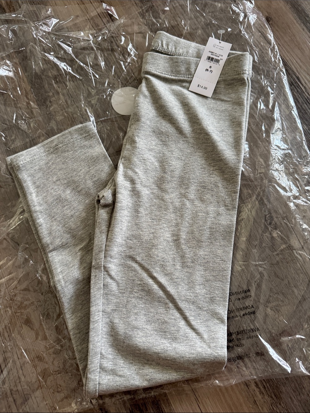 GAP Kids Heather Gray Stretch Leggings size S 6-7